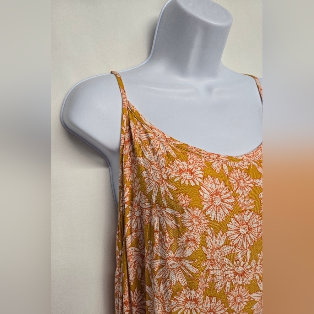 Wild Fable L Sleeveless Sundress Tunic Adjustable Spaghetti Straps Tiered Ruffle - Picture 2 of 6